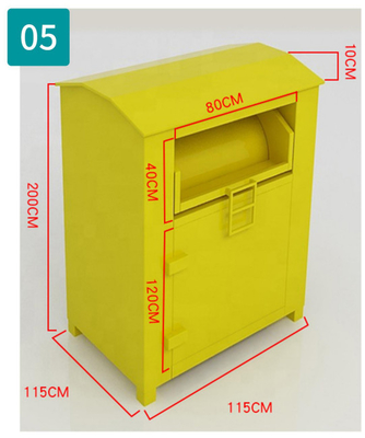 Rechteckige gelbe Spende ISO 9001 setzen die stützbaren Behälter ab