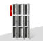 9 Tür-Pulver-beschichtendes Metallschließfach-Speicher-Kabinett ISO9001